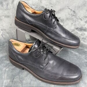 Leather Dress Shoes Mens Oxford‎ Lace Up Black Classic Casual Work